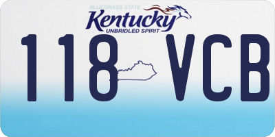 KY license plate 118VCB