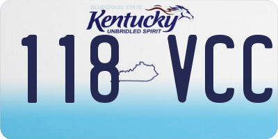 KY license plate 118VCC