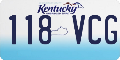 KY license plate 118VCG