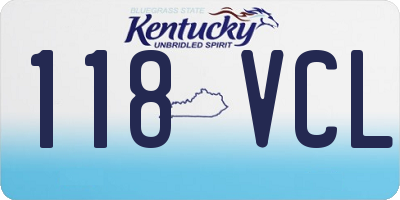 KY license plate 118VCL