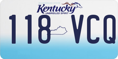 KY license plate 118VCQ