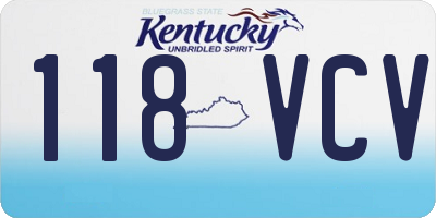 KY license plate 118VCV