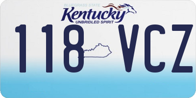 KY license plate 118VCZ