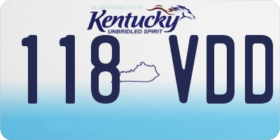 KY license plate 118VDD