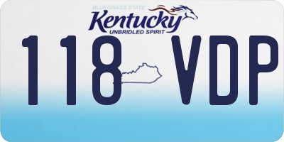 KY license plate 118VDP