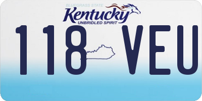 KY license plate 118VEU
