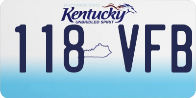 KY license plate 118VFB
