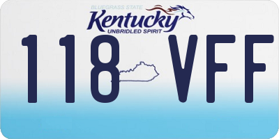 KY license plate 118VFF