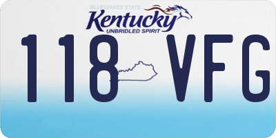 KY license plate 118VFG
