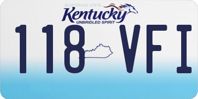 KY license plate 118VFI