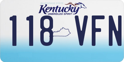 KY license plate 118VFN