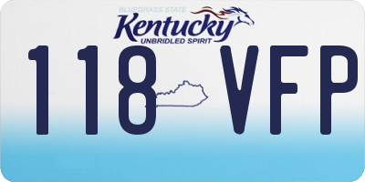 KY license plate 118VFP