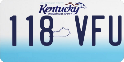 KY license plate 118VFU