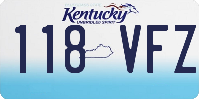 KY license plate 118VFZ