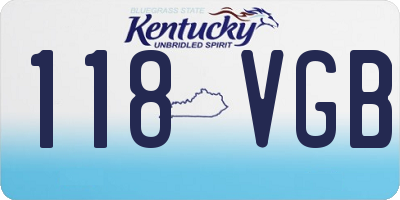 KY license plate 118VGB