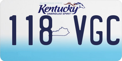 KY license plate 118VGC