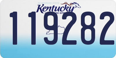 KY license plate 119282