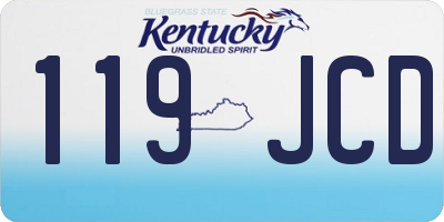 KY license plate 119JCD