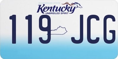 KY license plate 119JCG