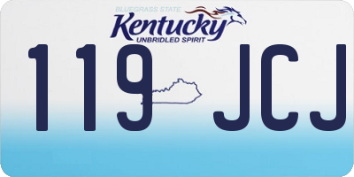 KY license plate 119JCJ