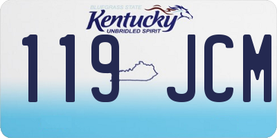 KY license plate 119JCM