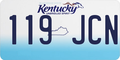 KY license plate 119JCN