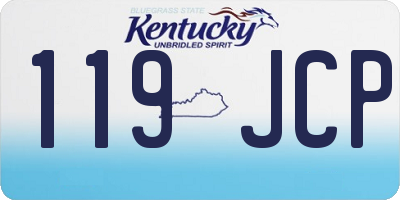 KY license plate 119JCP