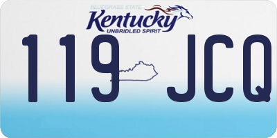 KY license plate 119JCQ