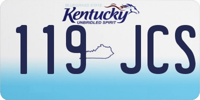 KY license plate 119JCS