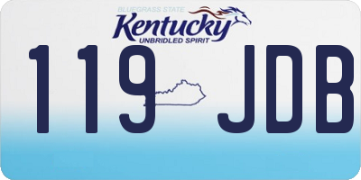 KY license plate 119JDB