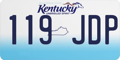 KY license plate 119JDP