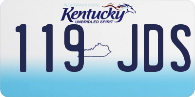 KY license plate 119JDS