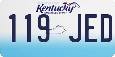 KY license plate 119JED