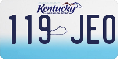 KY license plate 119JEO