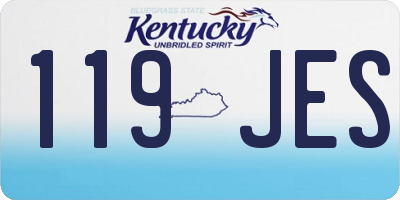 KY license plate 119JES