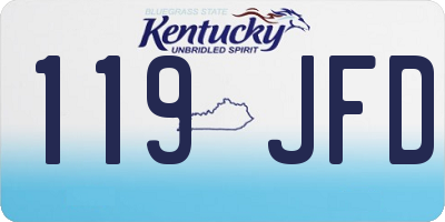KY license plate 119JFD