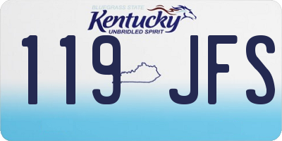 KY license plate 119JFS