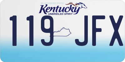 KY license plate 119JFX