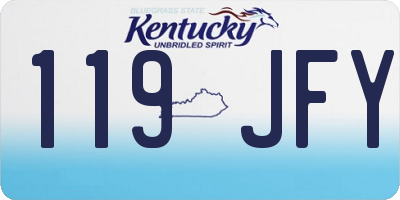 KY license plate 119JFY