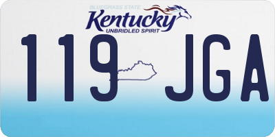 KY license plate 119JGA