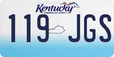 KY license plate 119JGS