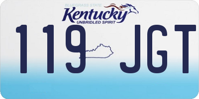 KY license plate 119JGT