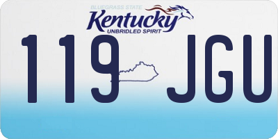 KY license plate 119JGU
