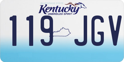 KY license plate 119JGV