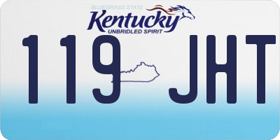 KY license plate 119JHT