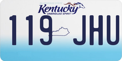 KY license plate 119JHU