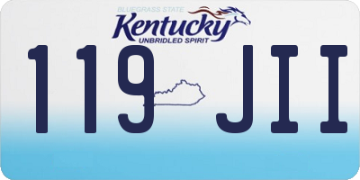 KY license plate 119JII