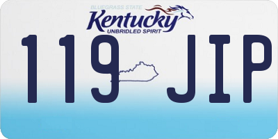KY license plate 119JIP