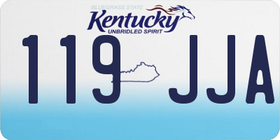 KY license plate 119JJA