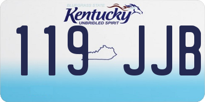 KY license plate 119JJB